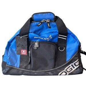 Exclusive‎ Ogio Half Dome Logo Black Blue Nylon Gym Carry On Duffle Bag NWT